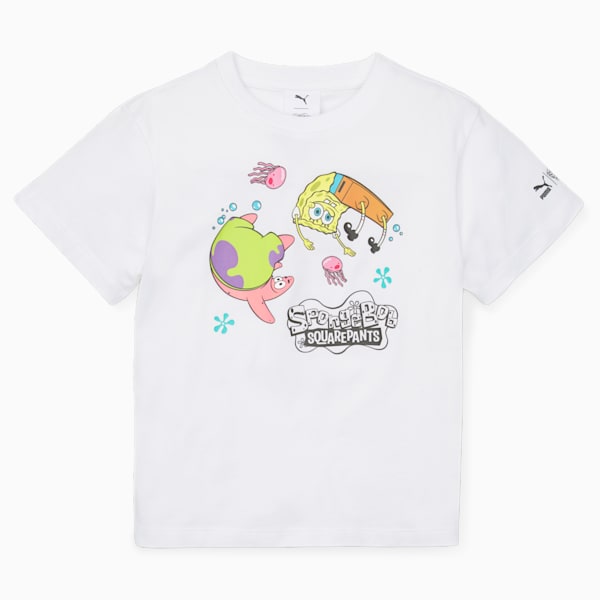 PUMA x SPONGEBOB Little Kids' Tee, PUMA White, extralarge