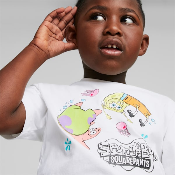 PUMA x SPONGEBOB Little Kids' Tee, PUMA White, extralarge