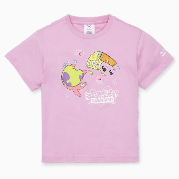 PUMA x SPONGEBOB Kids' Relaxed Fit T-Shirt, Lilac Chiffon, extralarge-AUS