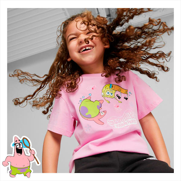 PUMA x SPONGEBOB Kids' T-Shirt, Lilac Chiffon