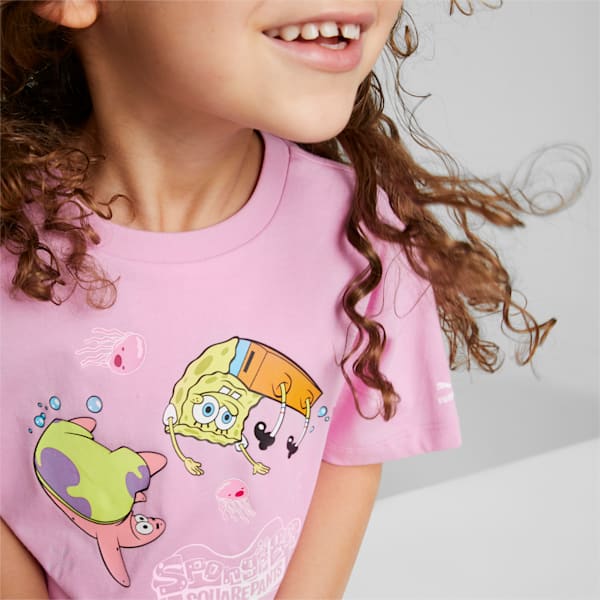 PUMA x SPONGEBOB Kids' Relaxed Fit T-Shirt, Lilac Chiffon, extralarge-IND