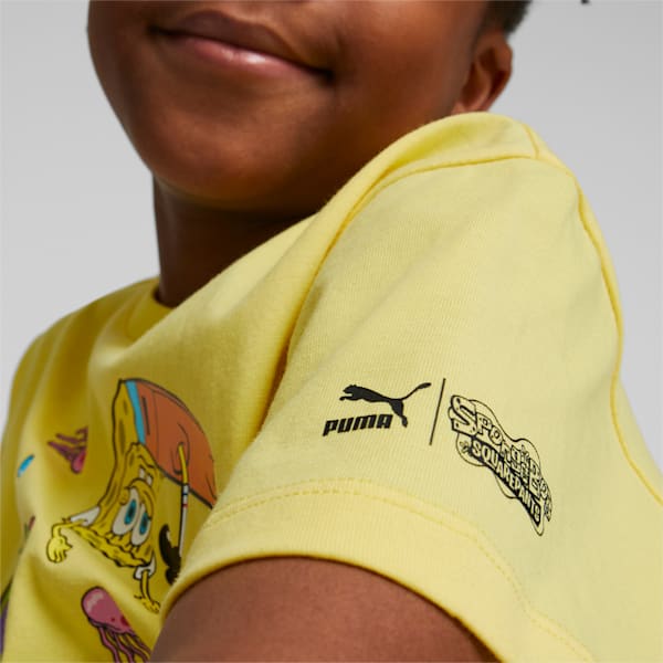 Camiseta PUMA x SPONGEBOB para niños, Lucent Yellow