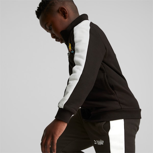 PUMA x SPONGEBOB T7 Kids' Regular Fit Jacket, PUMA Black, extralarge-IND