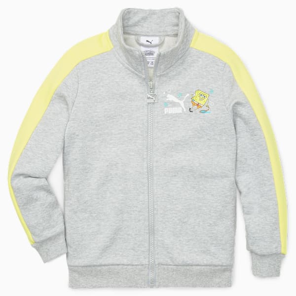 PUMA x SPONGEBOB T7 Kids' Jacket, Light Gray Heather, extralarge