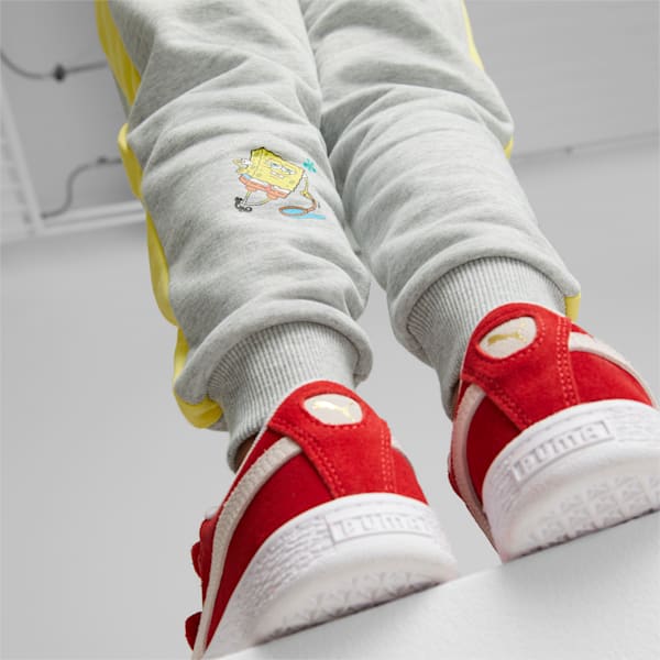 PUMA x SPONGEBOB T7 Little Kids' Pants, Light Gray Heather