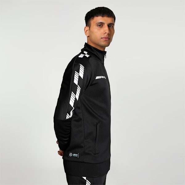 Mercedes AMG Petronas MT7 Men's Slim Fit Track Jacket, PUMA Black, extralarge-IND