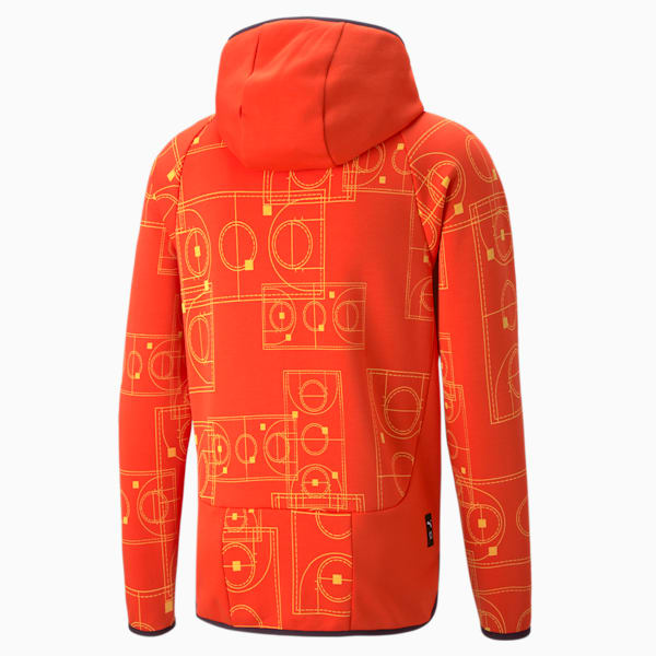 MVP Dime Men's Basketball Jacket, Warm Earth-Fresh Pear-AOP, extralarge