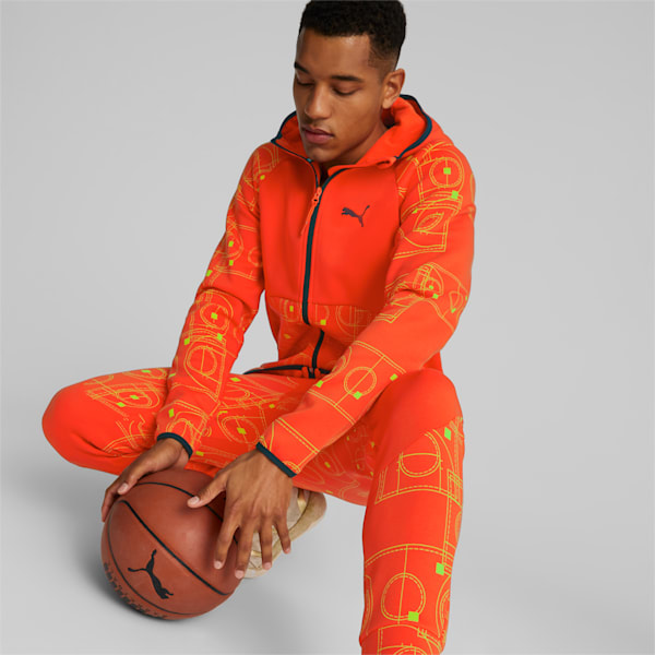 MVP Dime Basketball Jacket Men, Warm Earth-Fresh Pear-AOP, extralarge
