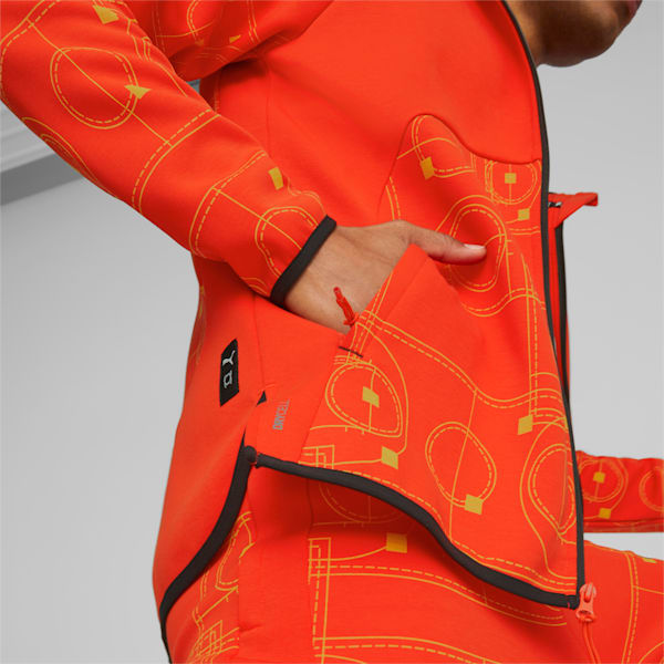 MVP Dime Basketball Jacket Men, Warm Earth-Fresh Pear-AOP, extralarge