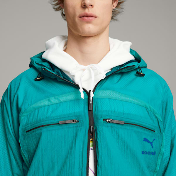 PUMA x KOCHÉ Men's Reversible Windbreaker, Teal Blue, extralarge