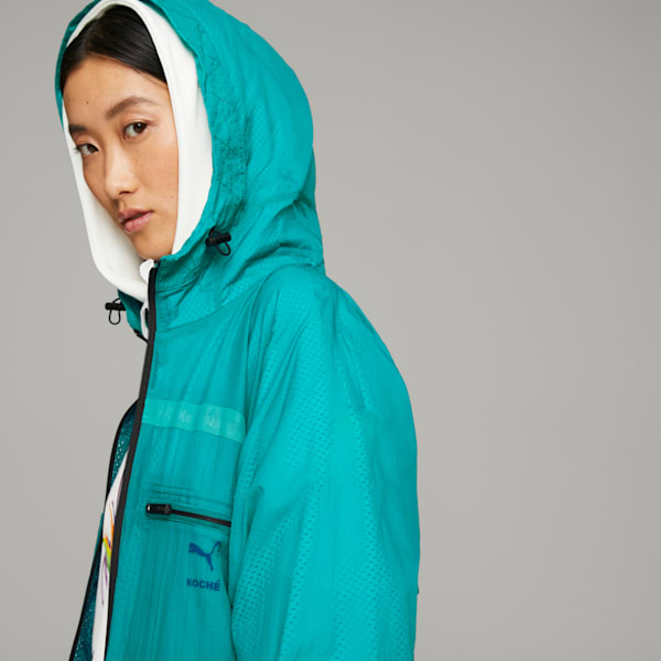 PUMA x KOCHÉ Men's Reversible Windbreaker, Teal Blue, extralarge