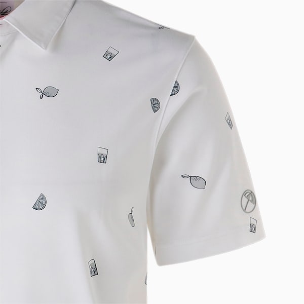 メンズ ゴルフ PUMA x ARNOLD PALMER CLOUDSPUN シトラス ポロシャツ, Bright White-Navy Blazer, extralarge-JPN