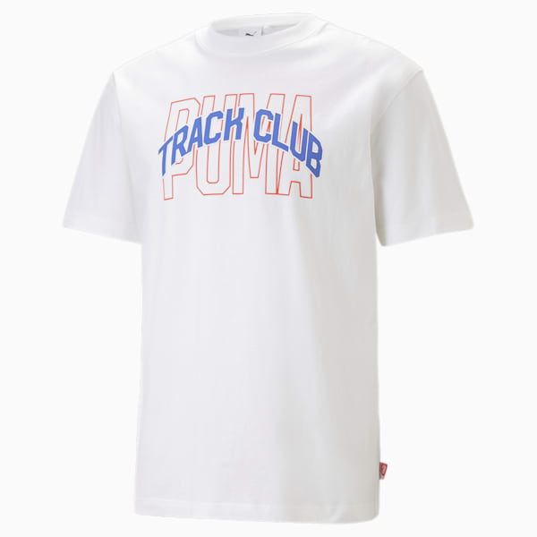 Track Meet Graphic Men's Relaxed Fit T-Shirt, PUMA White, extralarge-AUS