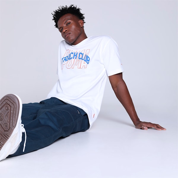 Track Meet Graphic Men's Relaxed Fit T-Shirt, PUMA White, extralarge-IND