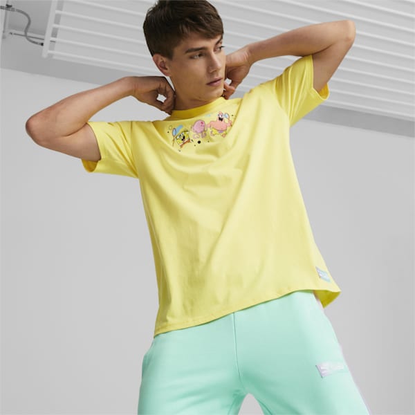 ユニセックス PUMA x スポンジ・ボブ グラフィック 半袖 Tシャツ, Lucent Yellow, extralarge-AUS