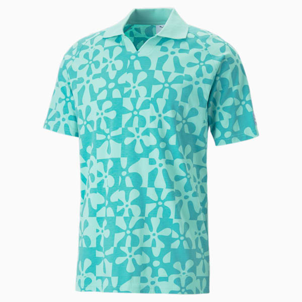 PUMA x SPONGEBOB Printed Men's Polo Shirt, Mint, extralarge