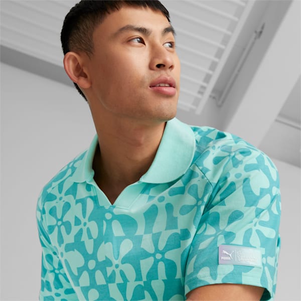 PUMA X SPONGEBOB AOP Unisex Regular Fit Polo, Mint, extralarge-IND