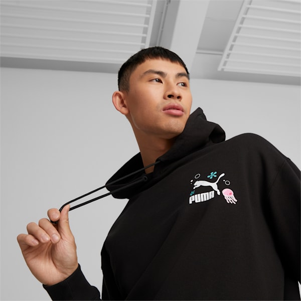 PUMA X SPONGEBOB Unisex Relaxed Fit Hoodie, PUMA Black, extralarge-IND