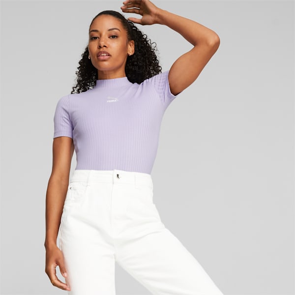 adidas Yoga Ribbed Bodysuit - Purple