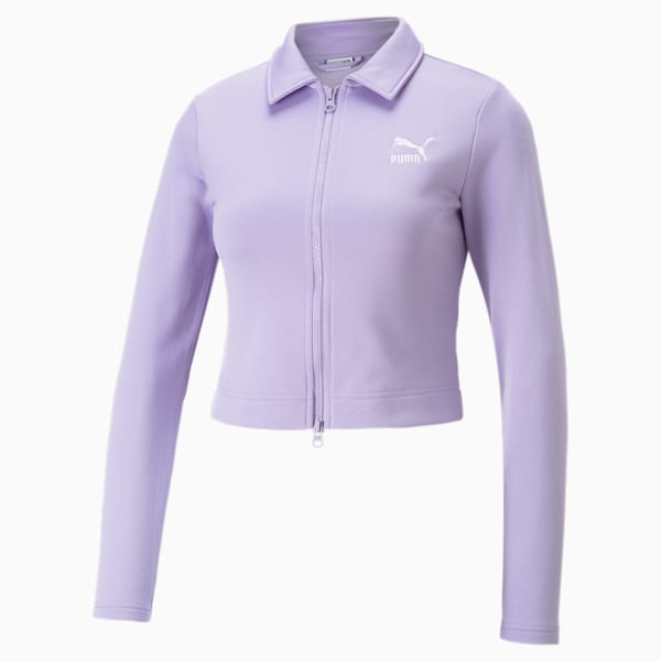 Classics Women's Long Sleeve Full-Zip Shirt, Vivid Violet, extralarge