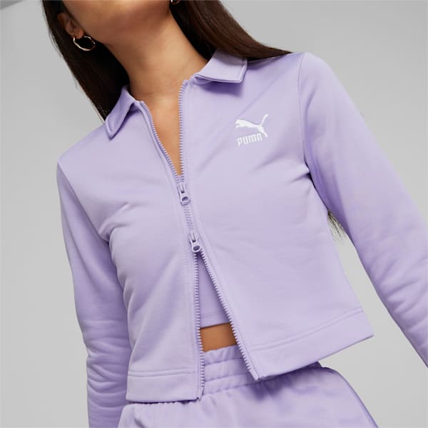 Classics Women's Long Sleeve Full-Zip Shirt, Vivid Violet, extralarge