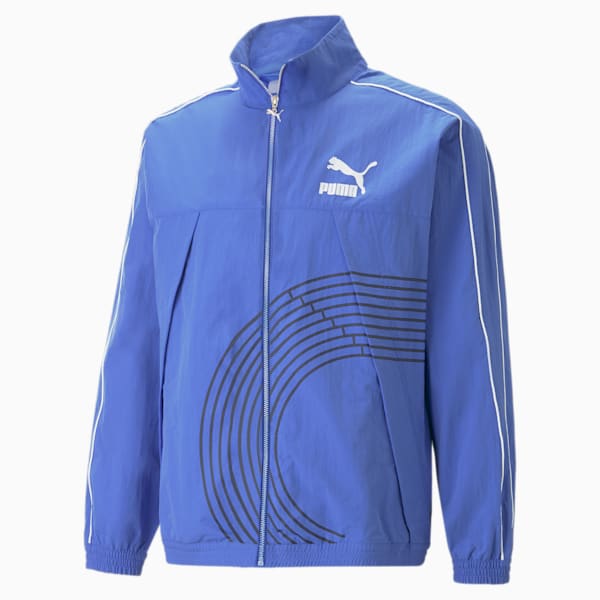 Track Meet T7 Unisex Relaxed Fit Track Jacket, Royal Sapphire, extralarge-AUS