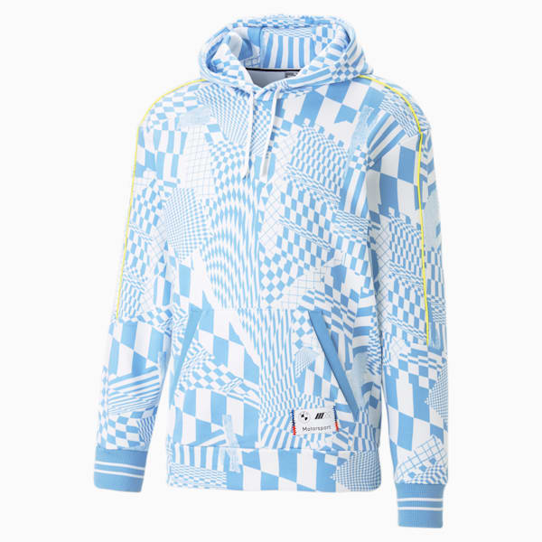 BMW M Motorsport Men's Statement Hoodie, Day Dream-AOP, extralarge