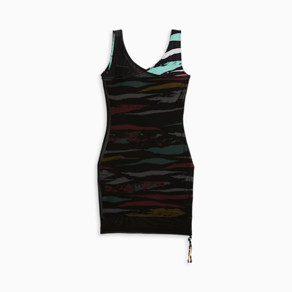 Vestido WAL Mas Camp T7 para mujer, PUMA Black-AOP, extragrande