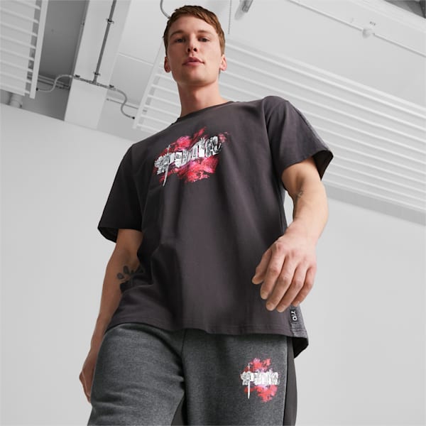 FFXIV ICON Men's T-Shirt, PUMA Black-Flat Dark Gray, extralarge-IND