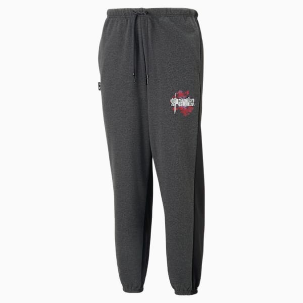 PUMA x FINAL FANTASY XIV Men's Sweatpants, Flat Dark Gray-Puma Black, extralarge