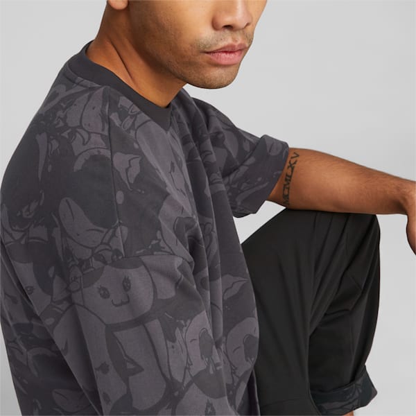 ユニセックス PUMA x FINAL FANTASY XIV ゲーミング 半袖 Tシャツ, PUMA Black-AOP, extralarge-JPN