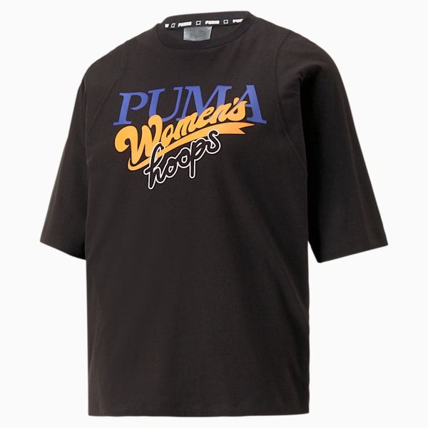 Strong Side Women's Basketball Tee, PUMA Black, extralarge