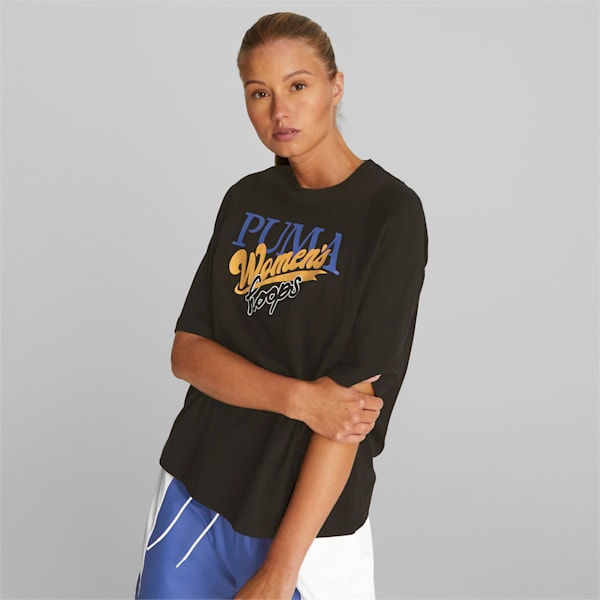 Playera de basquetbol Strong Side para mujer, PUMA Black, extralarge