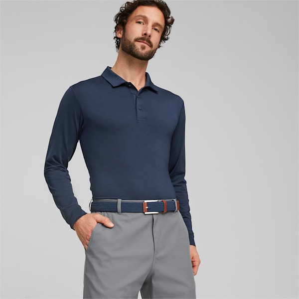 YouV Men's Long Sleeve Golf Polo Shirt, Navy Blazer, extralarge-IND