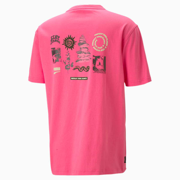 Playera para hombre DOWNTOWN Graphic, Glowing Pink, extralarge