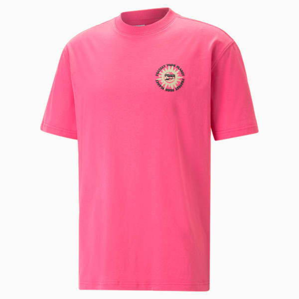 Playera para hombre DOWNTOWN Graphic, Glowing Pink, extralarge