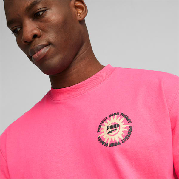 Playera para hombre DOWNTOWN Graphic, Glowing Pink, extralarge