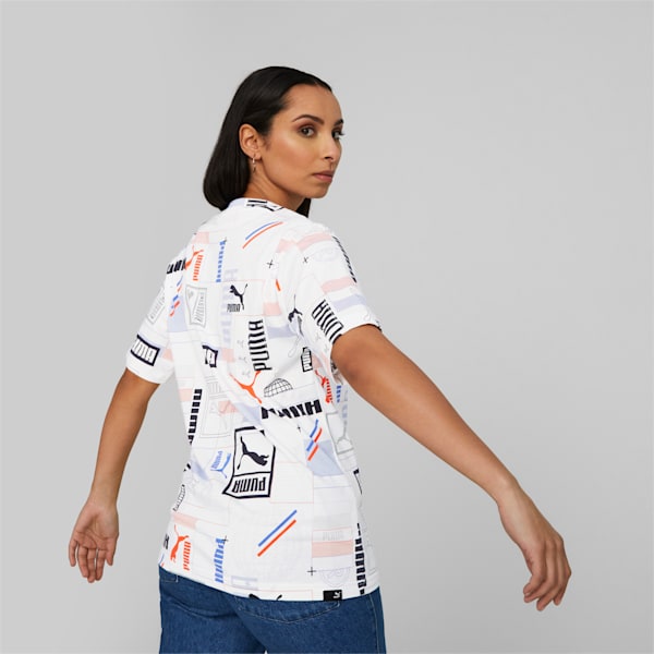Classics Gen. PUMA Aop Women's Relaxed Fit T-Shirt, PUMA White-AOP, extralarge-IND