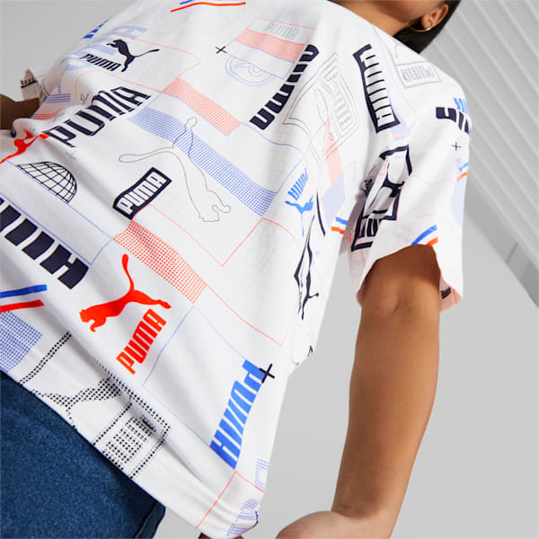 Classics Gen. Aop Women's Relaxed Fit T-Shirt, PUMA White-AOP, extralarge-IND