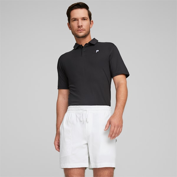 メンズ ゴルフ PUMA x PTC 半袖 ポロシャツ, PUMA Black, extralarge-AUS