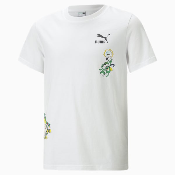 キッズ ボーイズ CLASSICS SUPER PUMA 半袖 Tシャツ 104-164cm, PUMA White, extralarge-JPN