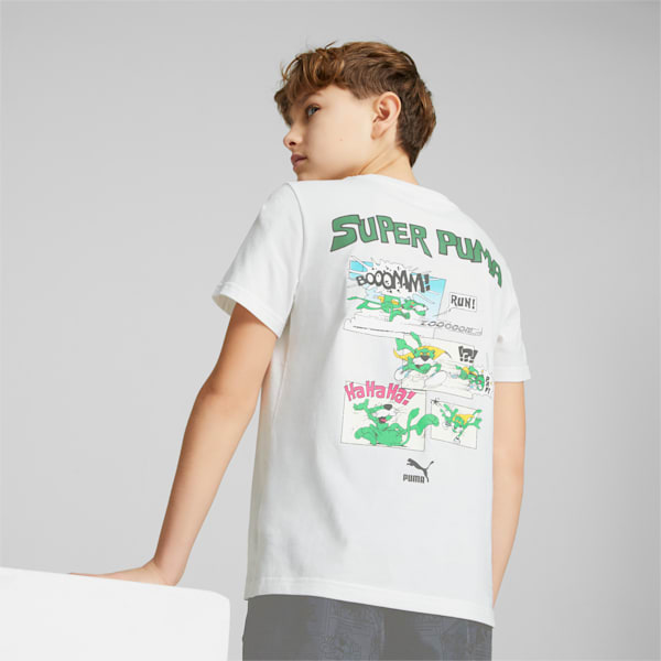 キッズ ボーイズ CLASSICS SUPER PUMA 半袖 Tシャツ 104-164cm, PUMA White, extralarge-JPN