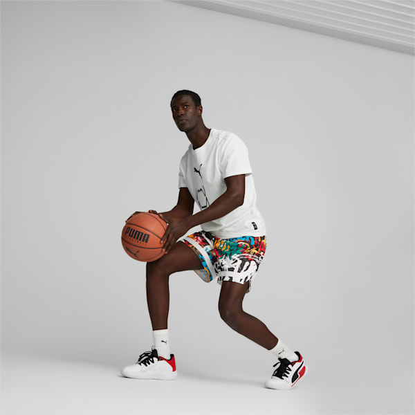Graffiti Men's Basketball Shorts, PUMA Black-Multi Print
