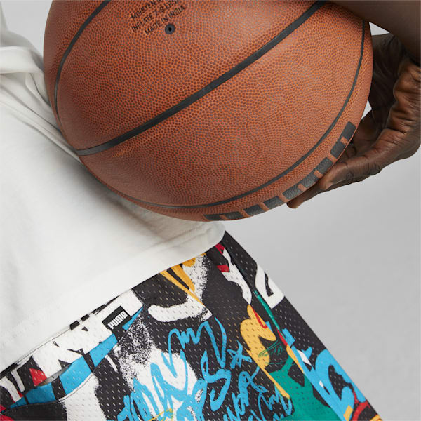 メンズ バスケットボール GRAFFITI ショーツ, PUMA Black-Multi Print, extralarge-AUS