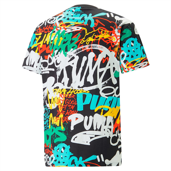 メンズ バスケットボール GRAFFITI 半袖 Tシャツ, PUMA Black-Multi Print