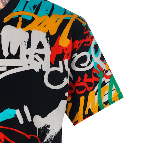 メンズ バスケットボール GRAFFITI 半袖 Tシャツ, PUMA Black-Multi Print, extralarge-JPN