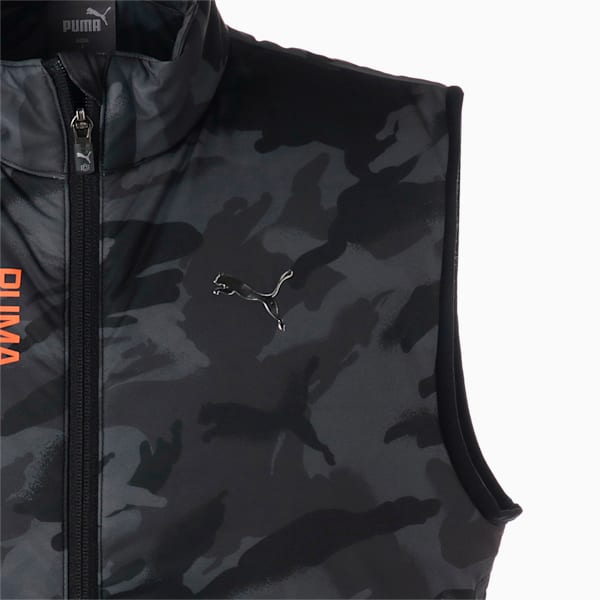 メンズ ゴルフ モンスター ストレッチ DWR フルジップ ベスト, PUMA Black-Vibrant Orange, extralarge-JPN