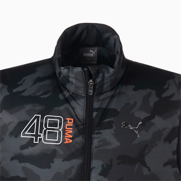 メンズ ゴルフ モンスター ストレッチ DWR フルジップ ベスト, PUMA Black-Vibrant Orange, extralarge-JPN