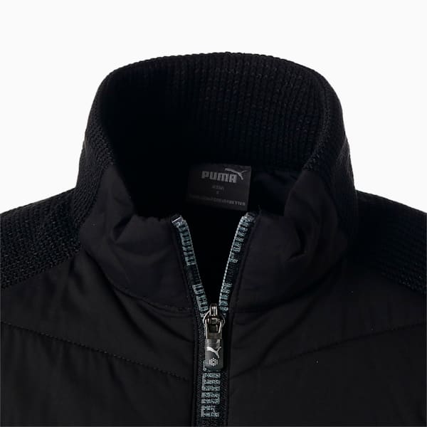 メンズ ゴルフ パディング ウーブン ニット ミックス フルジップ ジャケット, Puma Black, extralarge-JPN