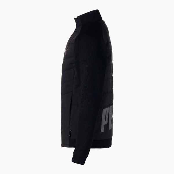 メンズ ゴルフ パディング ウーブン ニット ミックス フルジップ ジャケット, Puma Black, extralarge-JPN